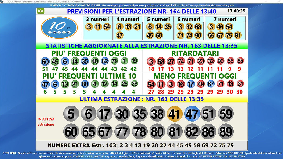 Software Windows 10ELOTTO 5 MINUTI – HappySoft.it